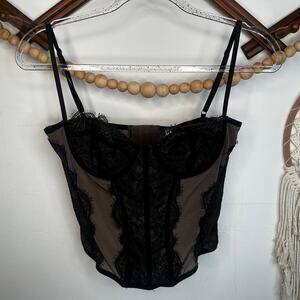 Urban Outfitters Out From Under Black Lace Cami Top